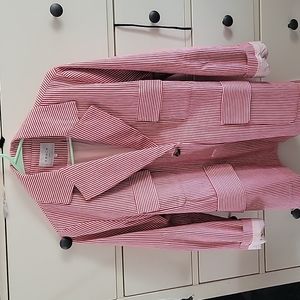 Red/white stripped blazer